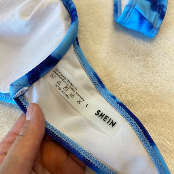 Electric Blue & Light Blue Tie Die Bikini - Picture 13 of 14